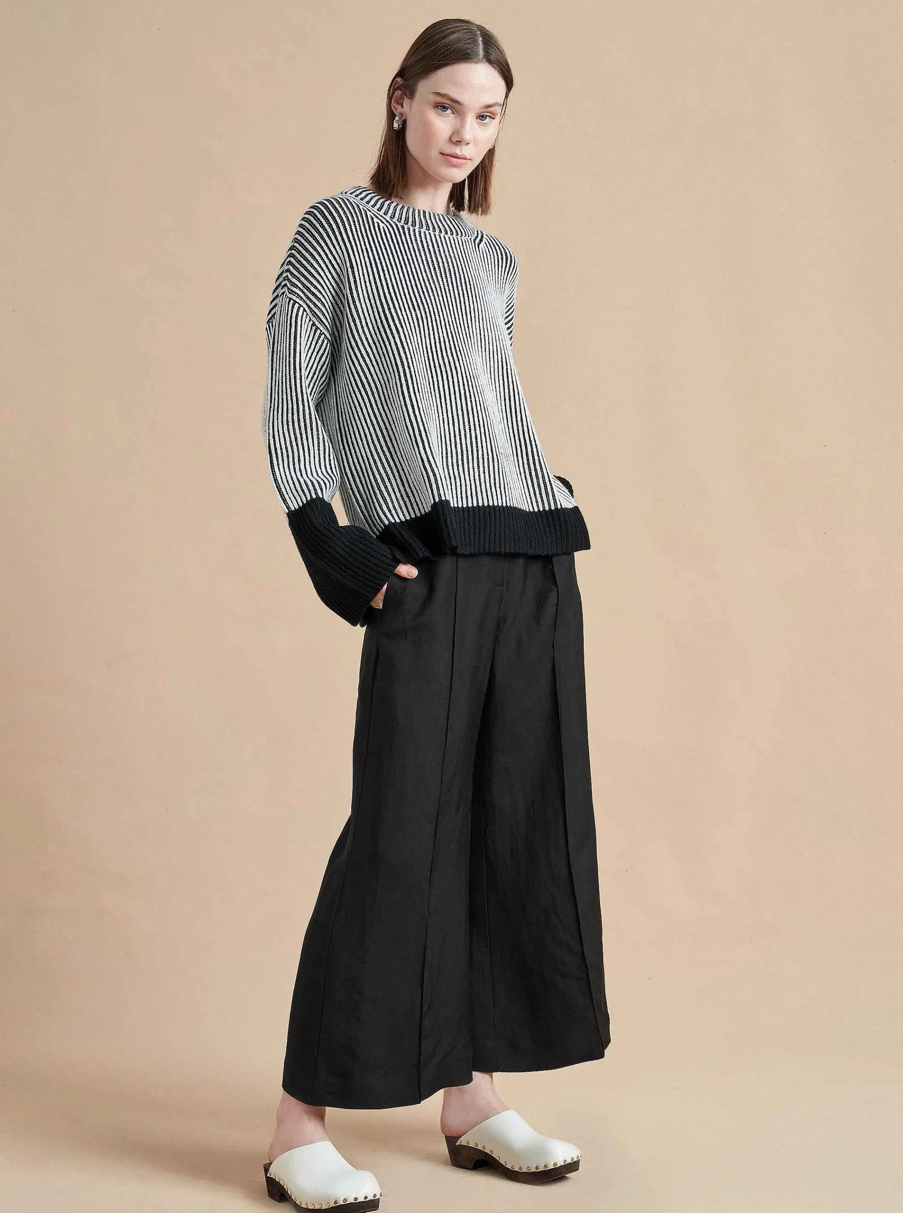 La Ligne Aaa Sweater Cream/Black New