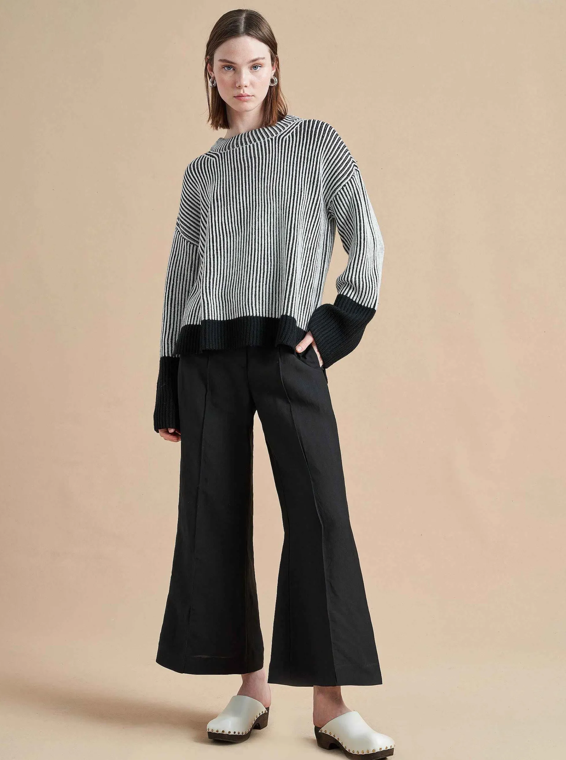 La Ligne Aaa Sweater Cream/Black New