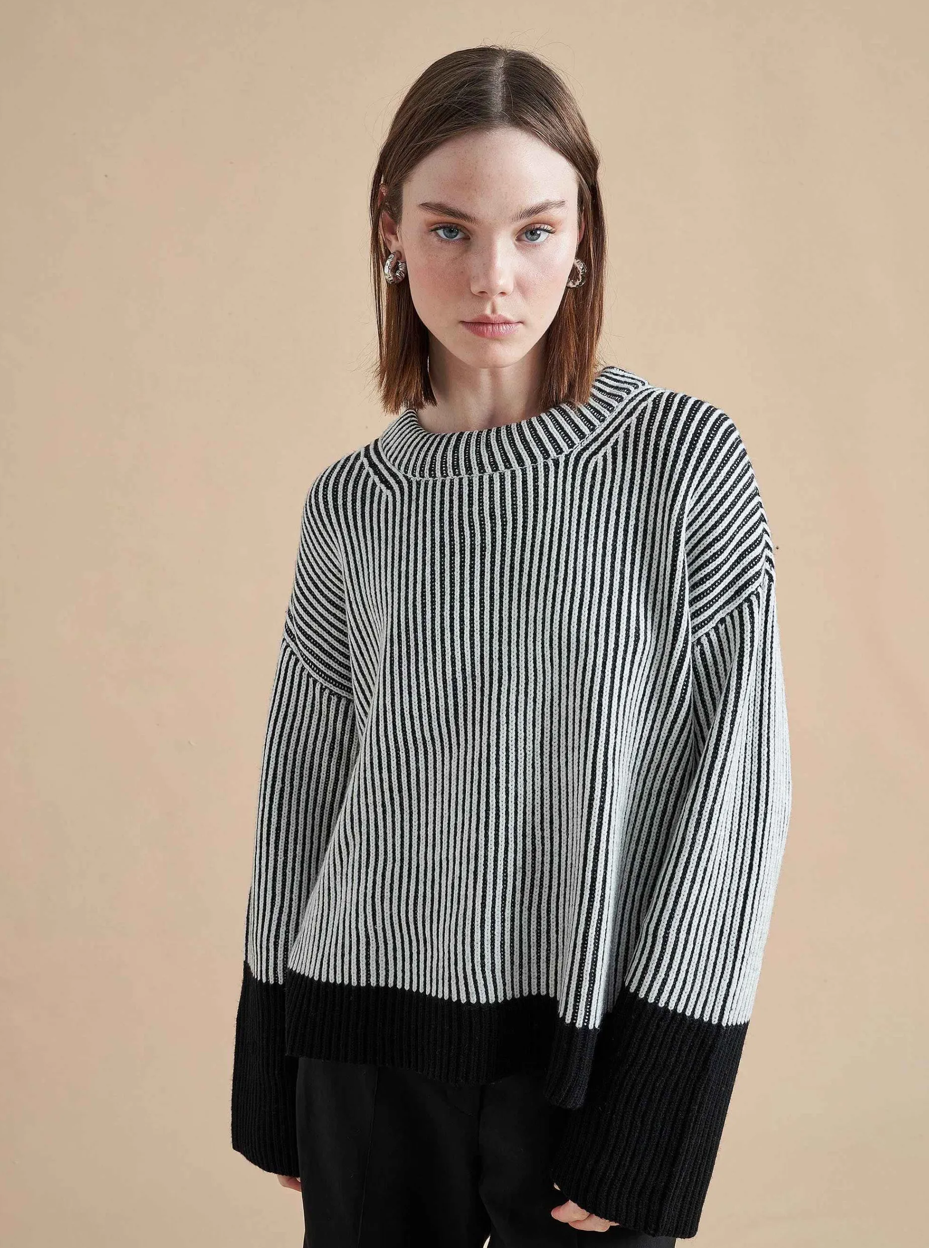 La Ligne Aaa Sweater Cream/Black New