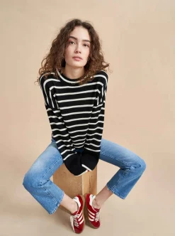 La Ligne Antoine Sweater Black/Cream Sale