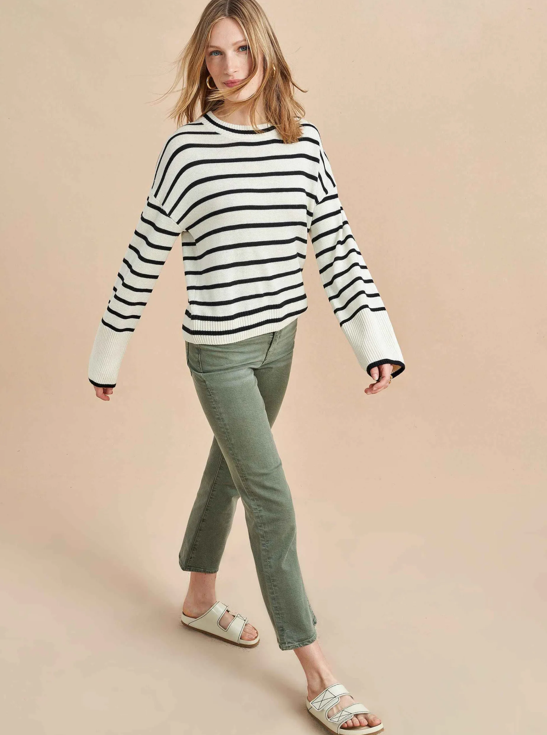 La Ligne Antoine Sweater Cream/Black Shop