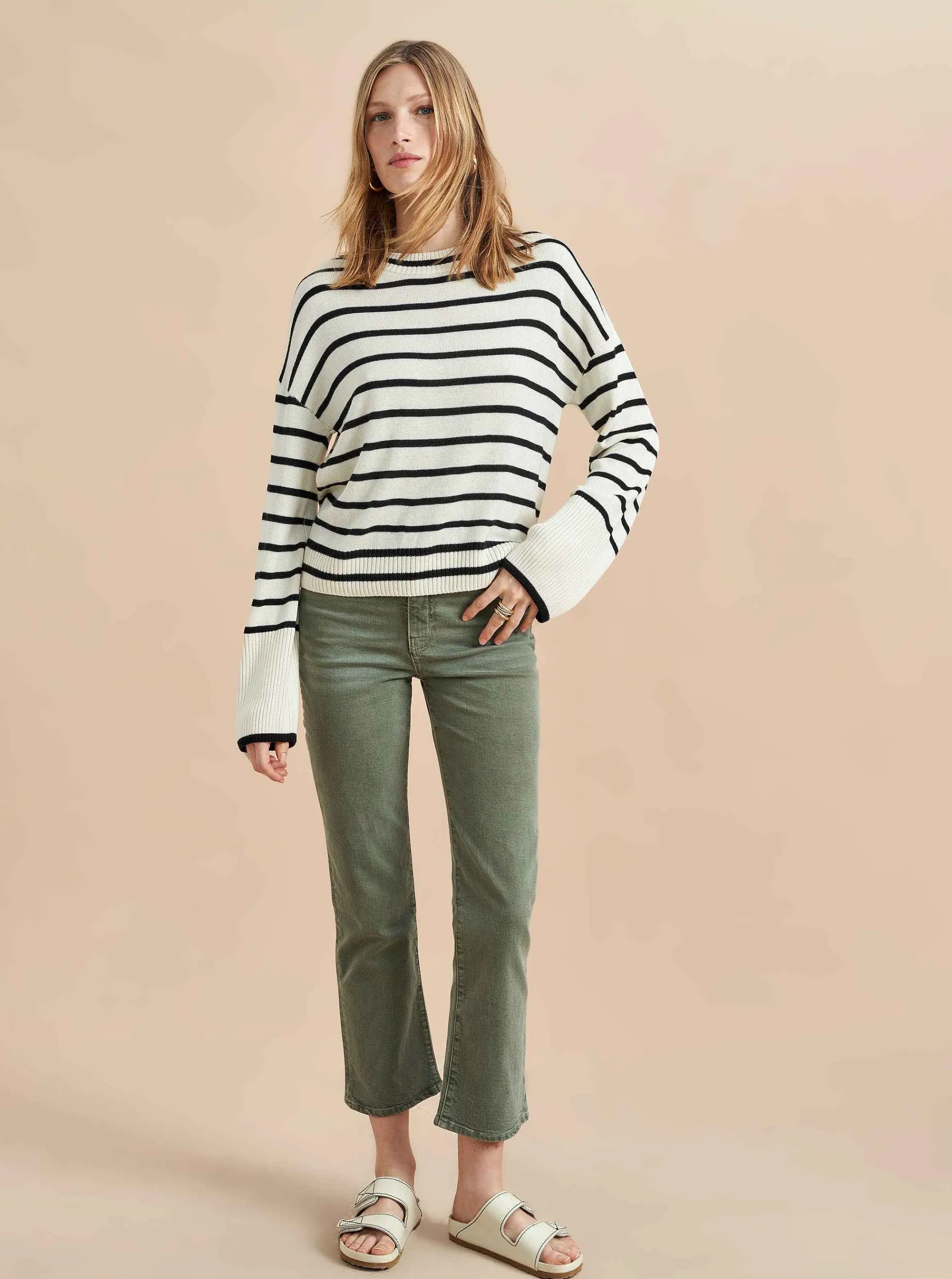 La Ligne Antoine Sweater Cream/Black Shop