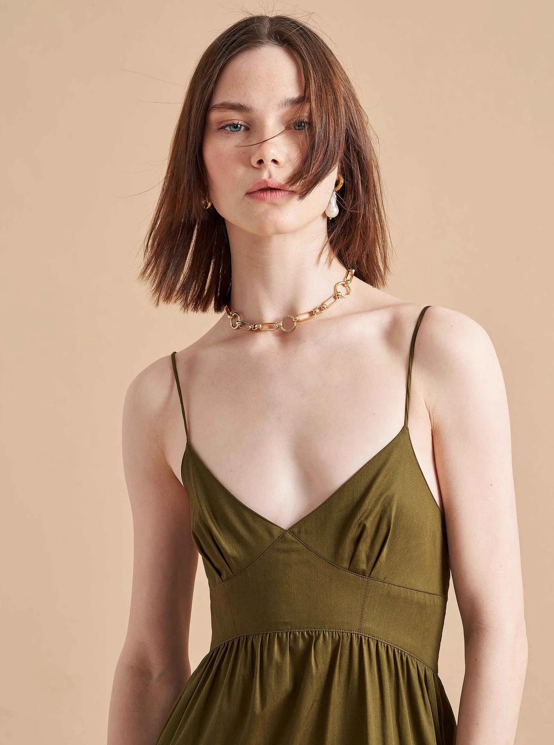 La Ligne Beatrix Dress Olive Cheap
