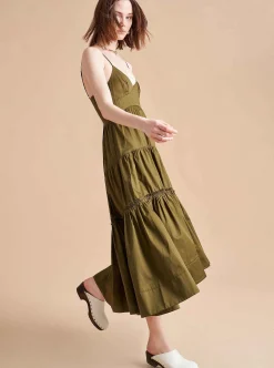 La Ligne Beatrix Dress Olive Cheap