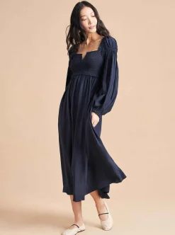 La Ligne Bettina Dress Navy Flash Sale