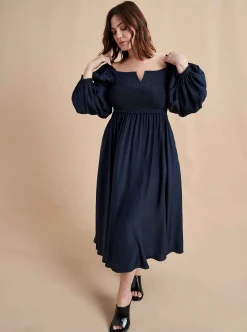 La Ligne Bettina Dress Navy Flash Sale