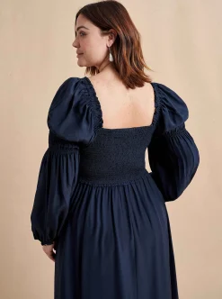 La Ligne Bettina Dress Navy Flash Sale