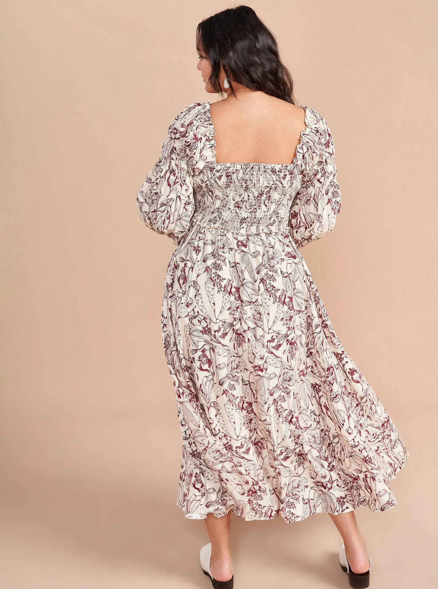La Ligne Bettina Dress Burgundy Toile Cheap