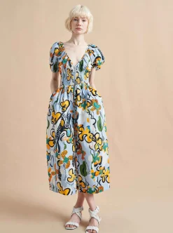 La Ligne Celina Dress Cornflower/Floral Hot