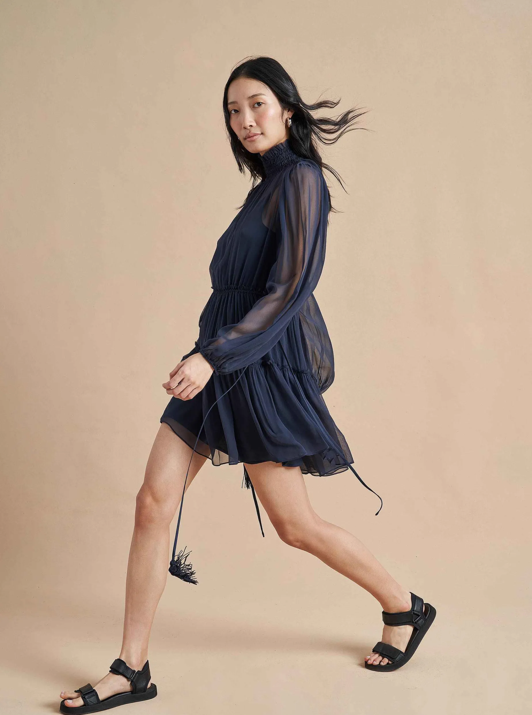 La Ligne Chiara Dress Navy Cheap