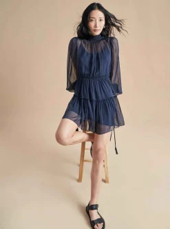 La Ligne Chiara Dress Navy Cheap