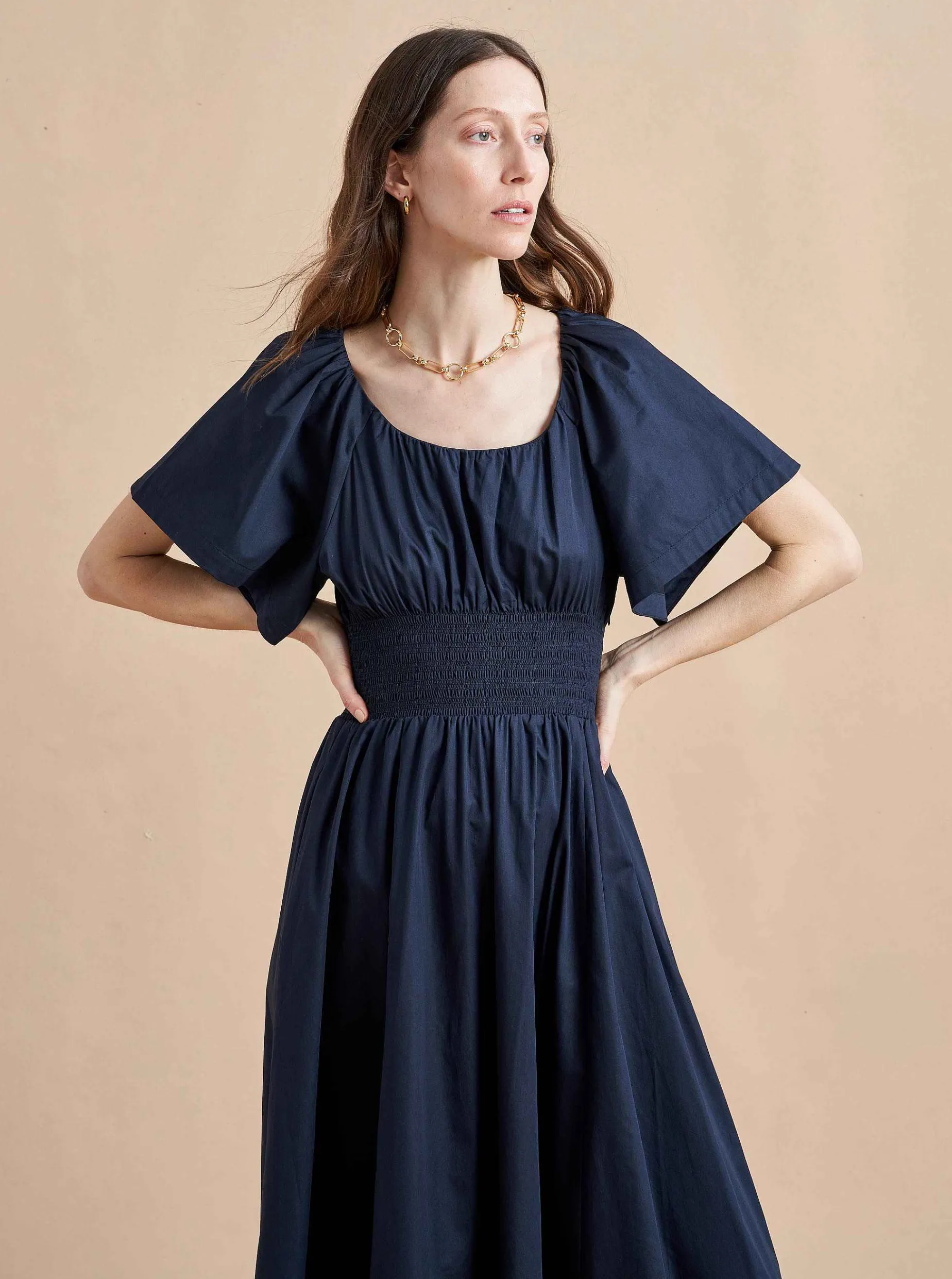 La Ligne Claire Dress Navy Online