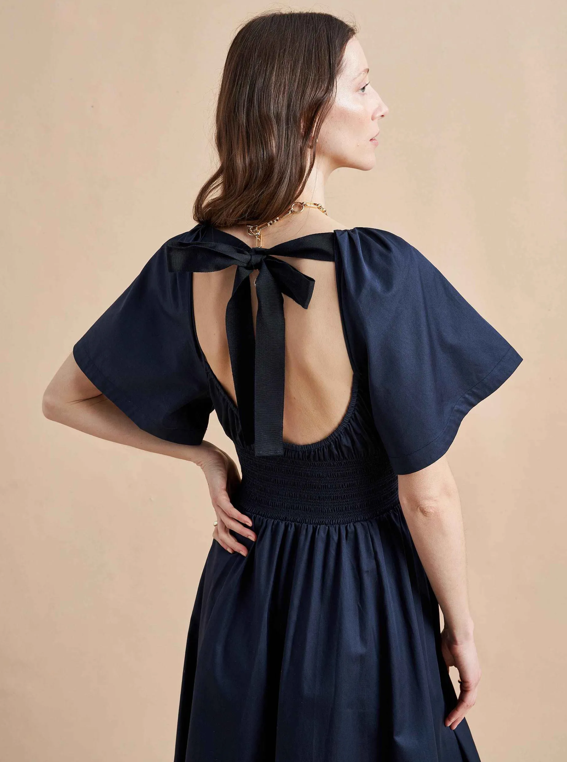 La Ligne Claire Dress Navy Online