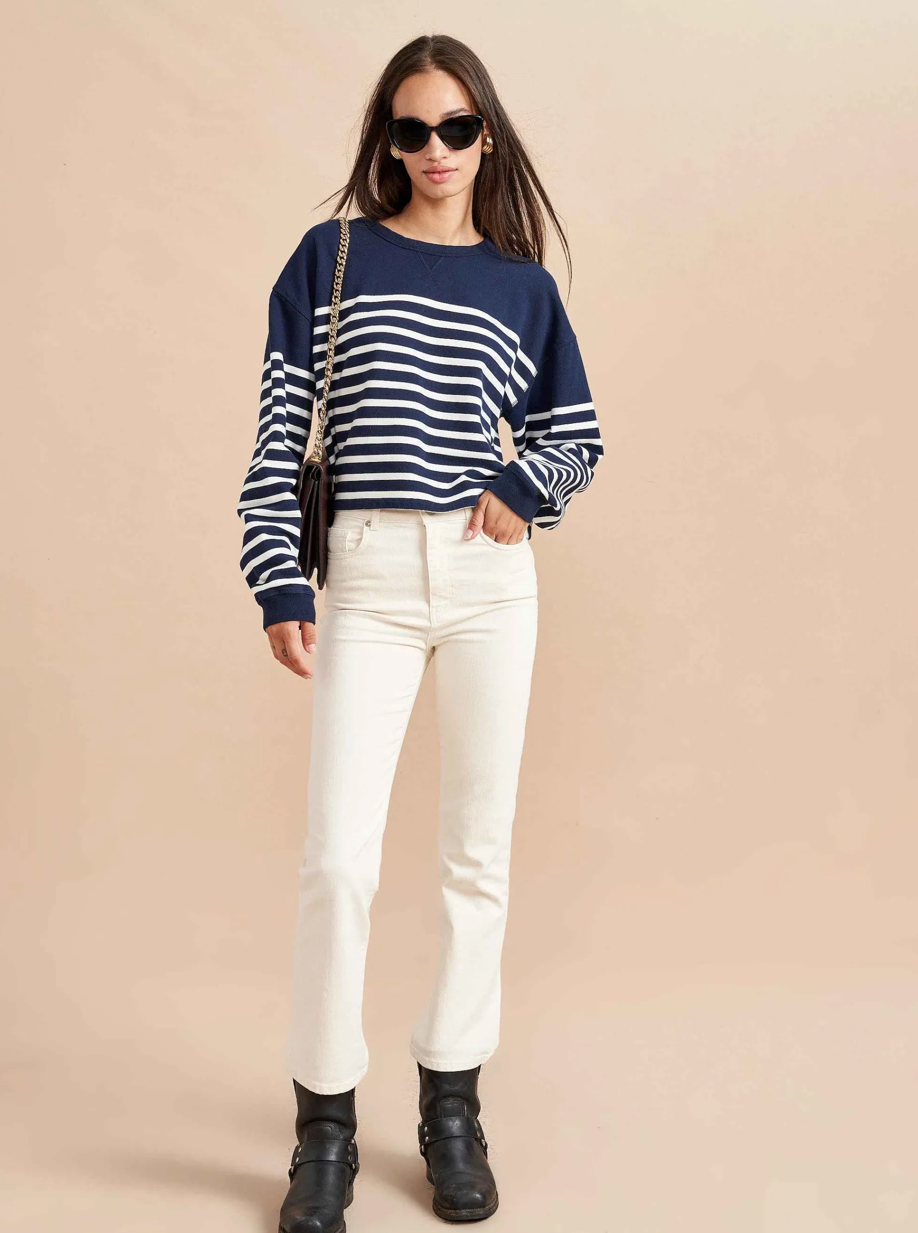 La Ligne Cropped James Sweatshirt Sale