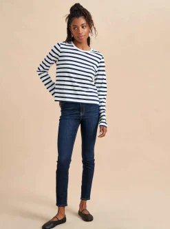 La Ligne Davie Tee White/Navy Shop