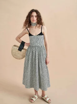 La Ligne Devon Dress Ivory/Black Clearance