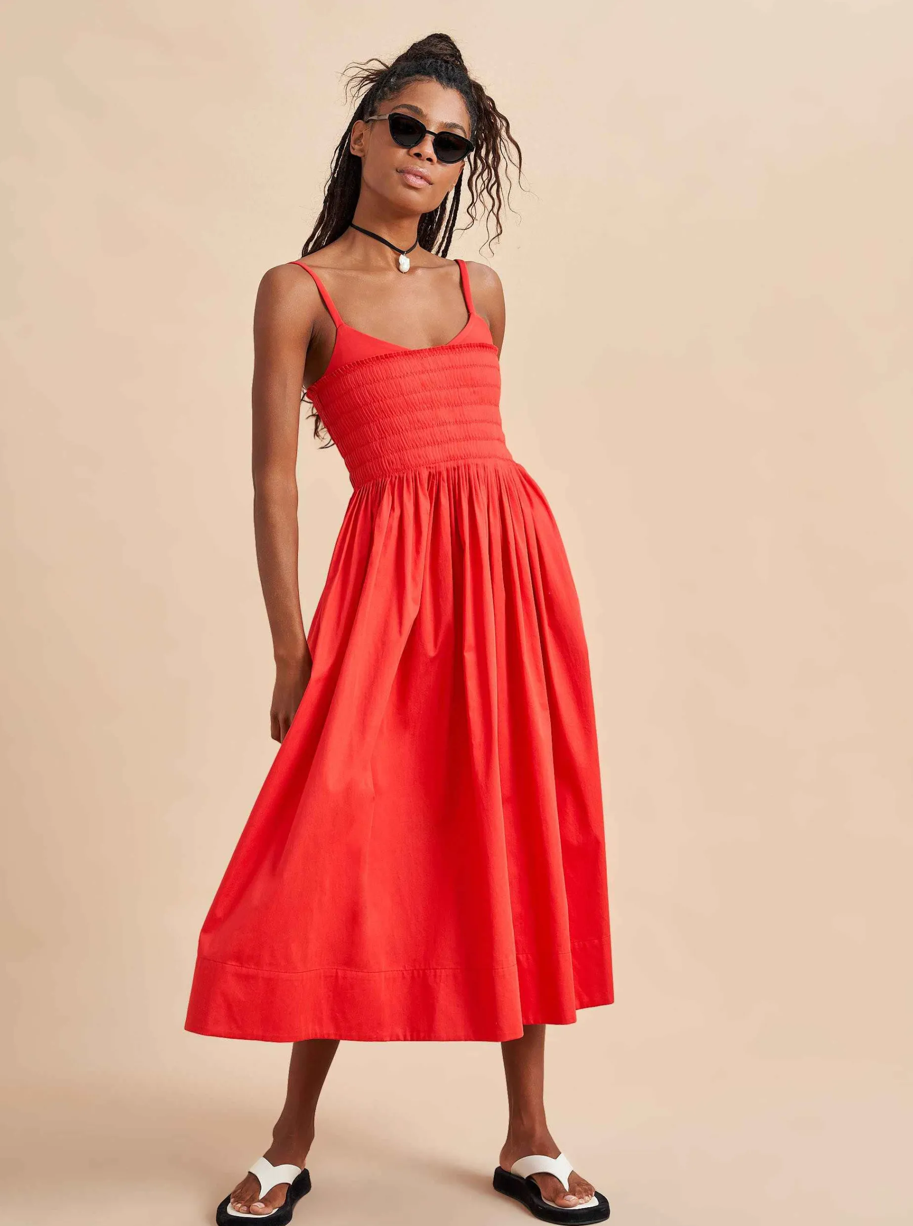 La Ligne Devon Dress Poppy Best Sale