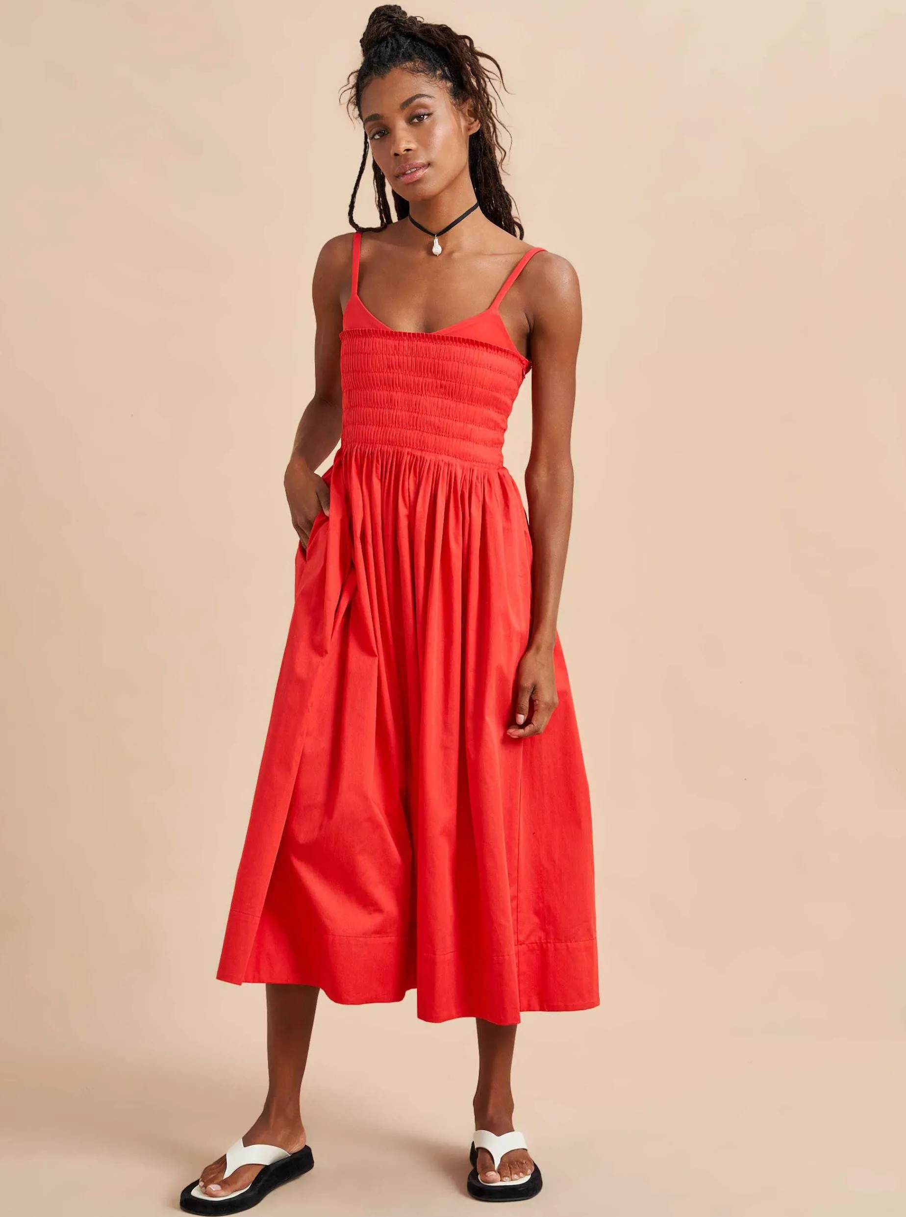 La Ligne Devon Dress Poppy Best Sale