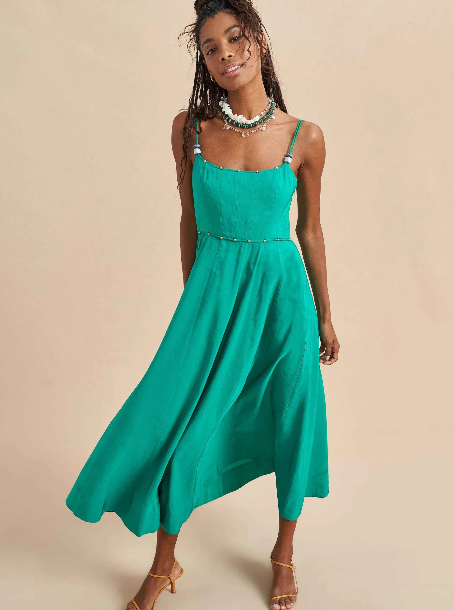 La Ligne Disco Dress Kelly Green New