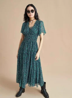 La Ligne Eleonore Dress Navy/Green Best Sale