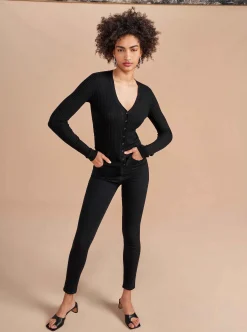 La Ligne Fine Line Cardigan Black Clearance