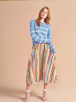 La Ligne Fran Dress Squiggle/Stripe Store