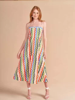 La Ligne Fran Dress Squiggle/Stripe Store