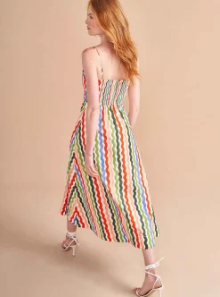La Ligne Fran Dress Squiggle/Stripe Store