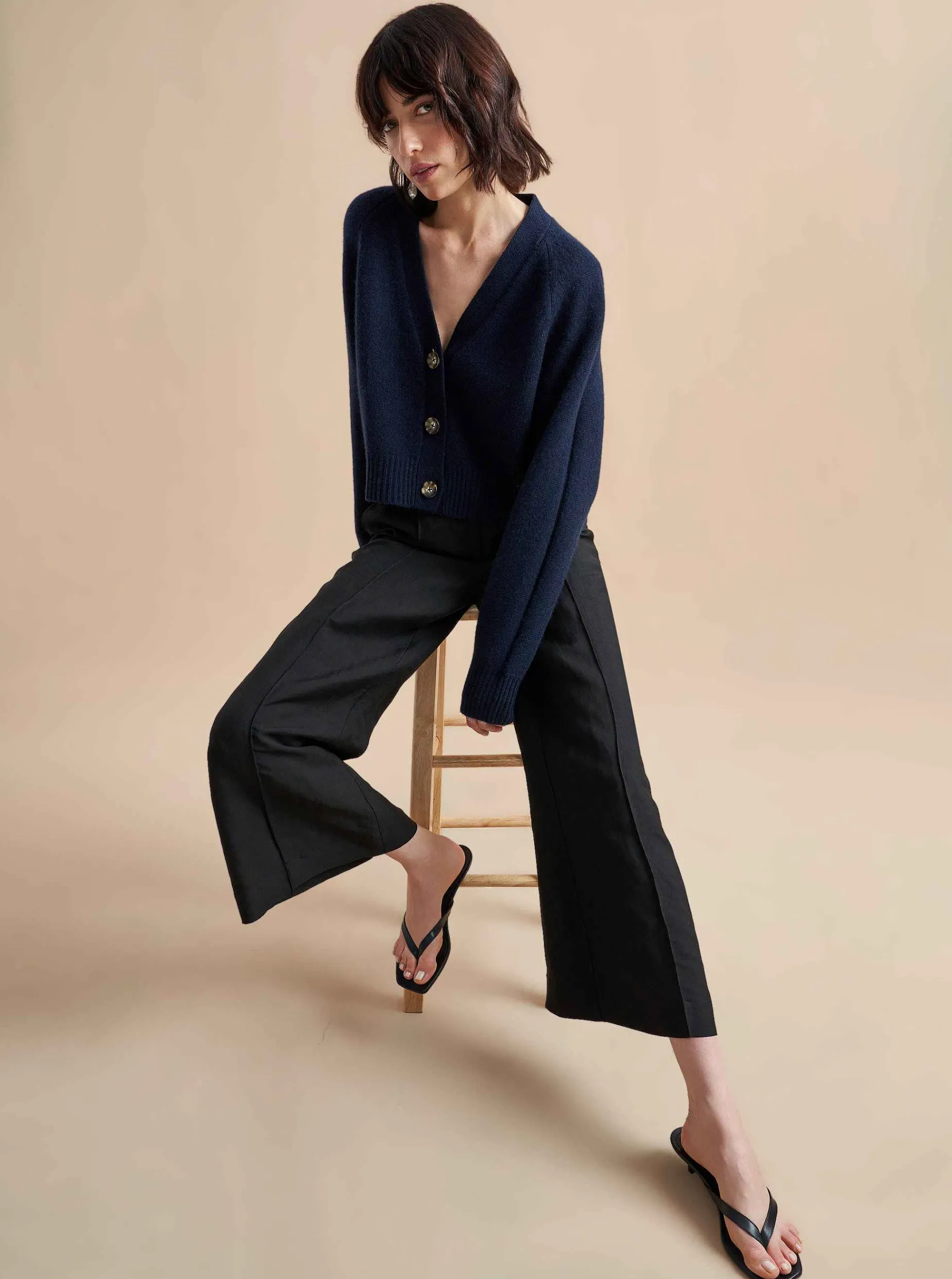 La Ligne Gaston Cardigan Navy Store