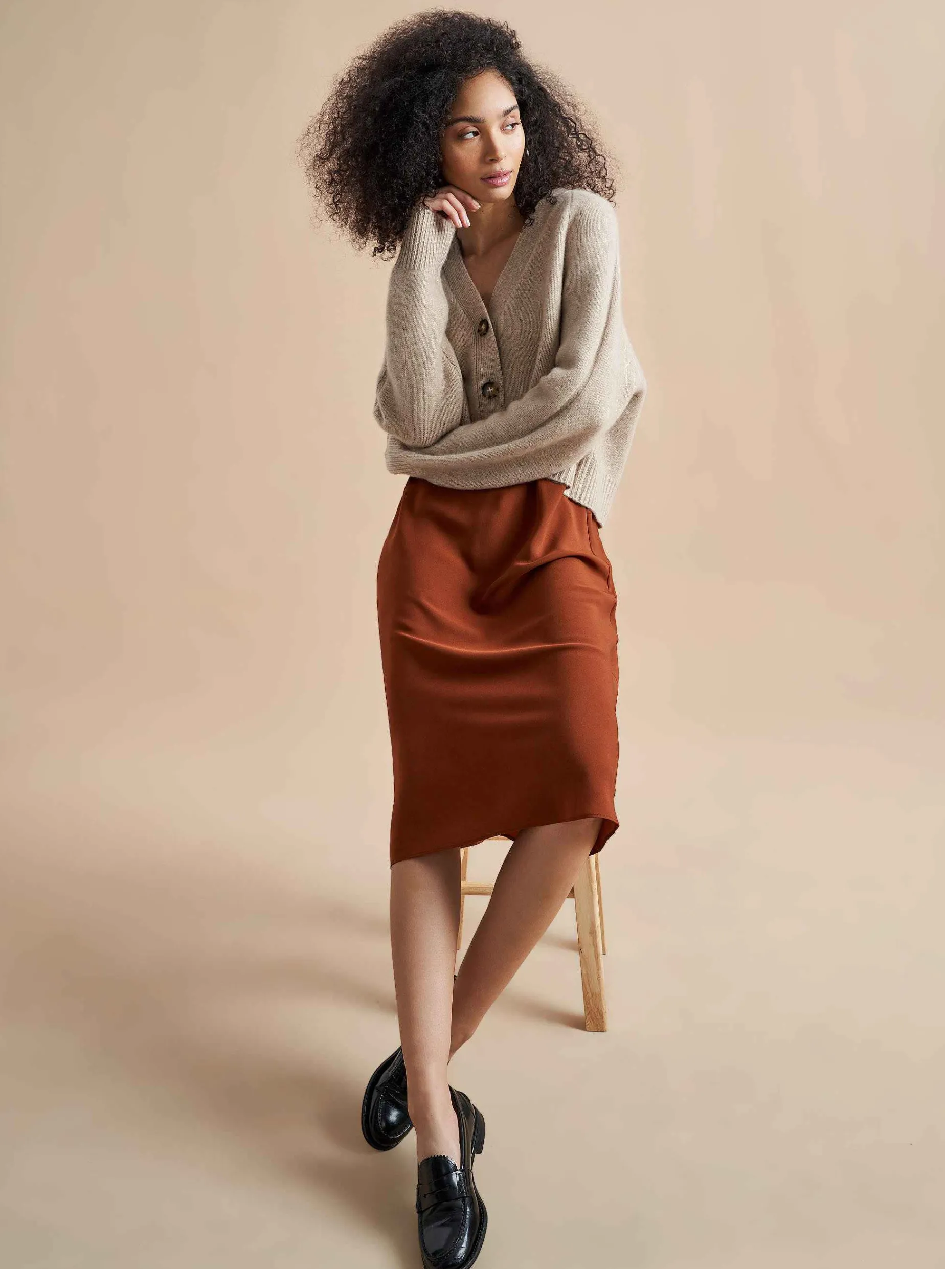 La Ligne Gaston Cardigan Tan Hot