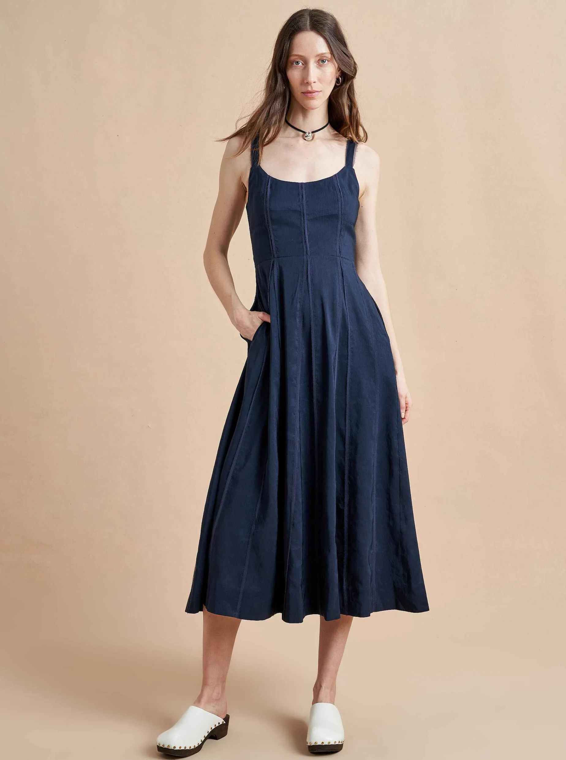 La Ligne Georgia Dress Navy Fashion