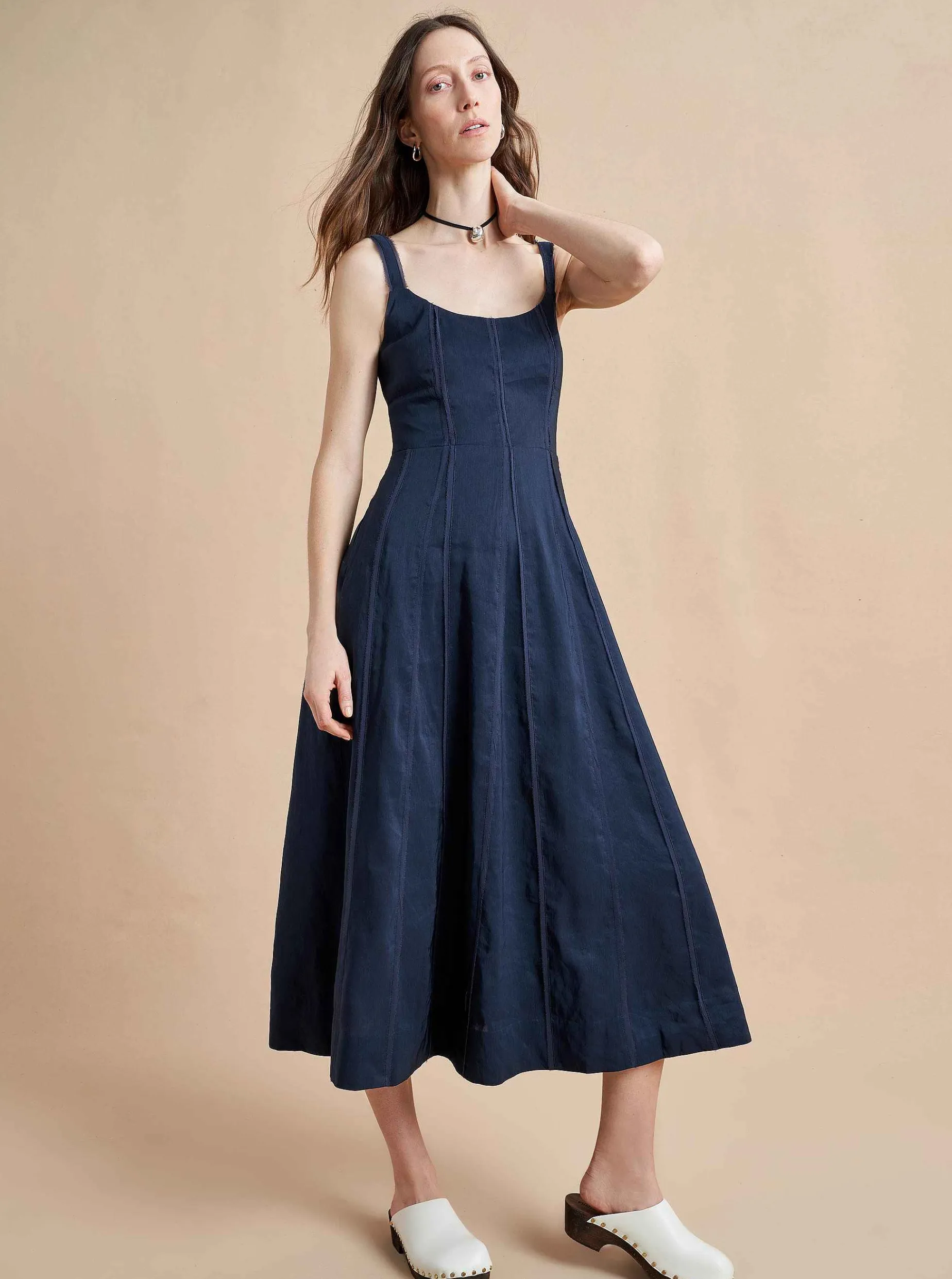 La Ligne Georgia Dress Navy Fashion