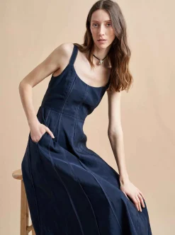 La Ligne Georgia Dress Navy Fashion