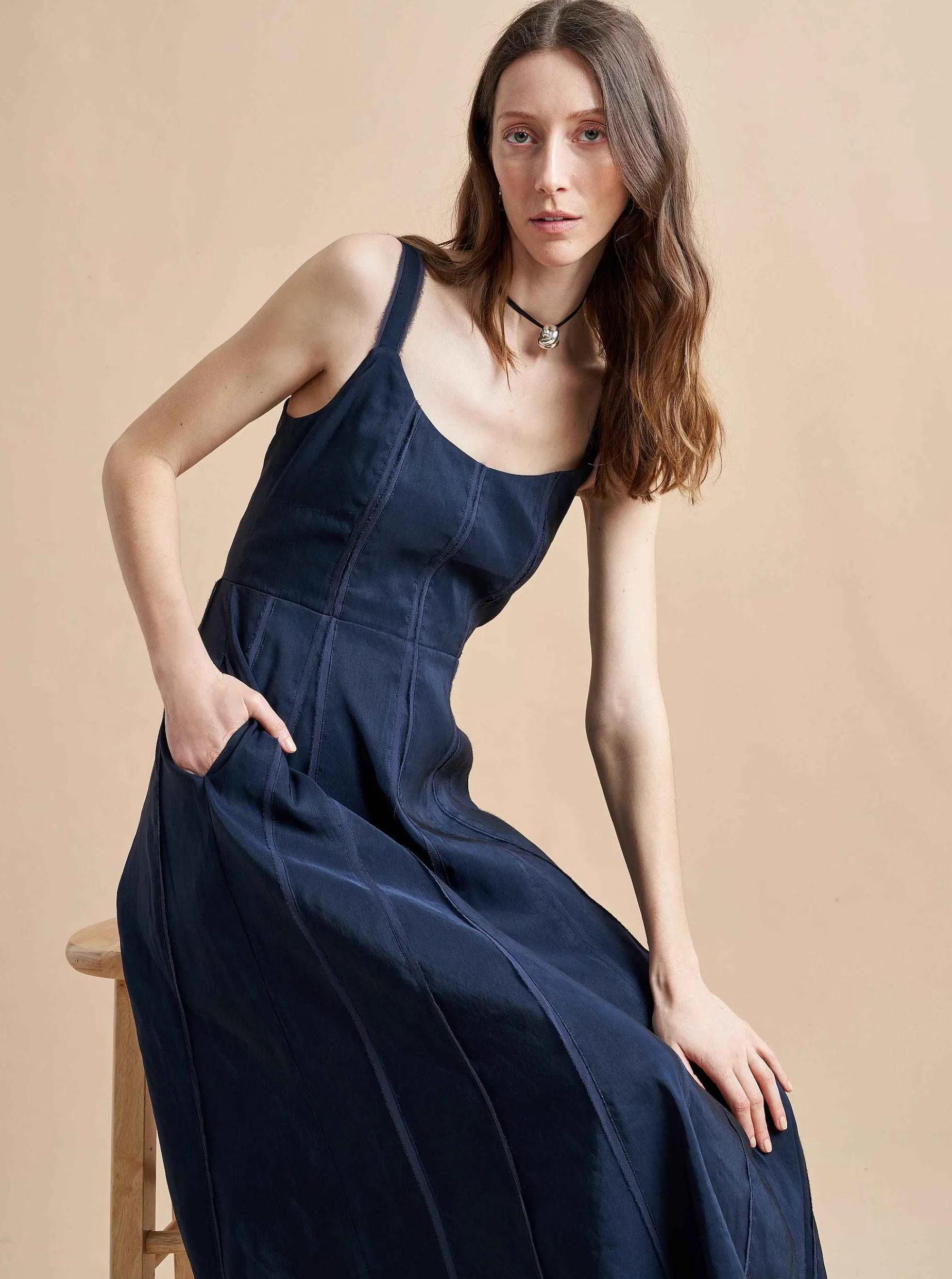 La Ligne Georgia Dress Navy Fashion