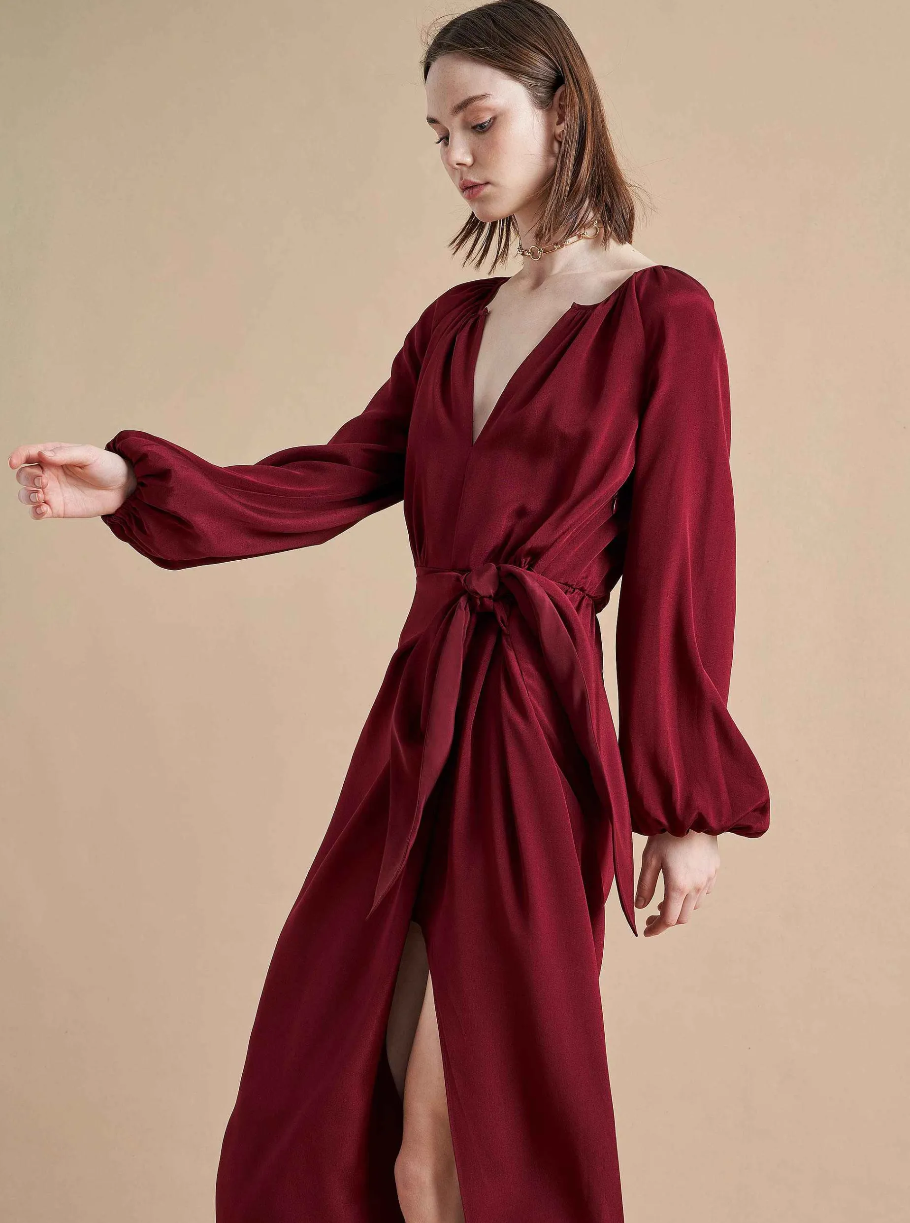 La Ligne Imogen Dress Burgundy Online