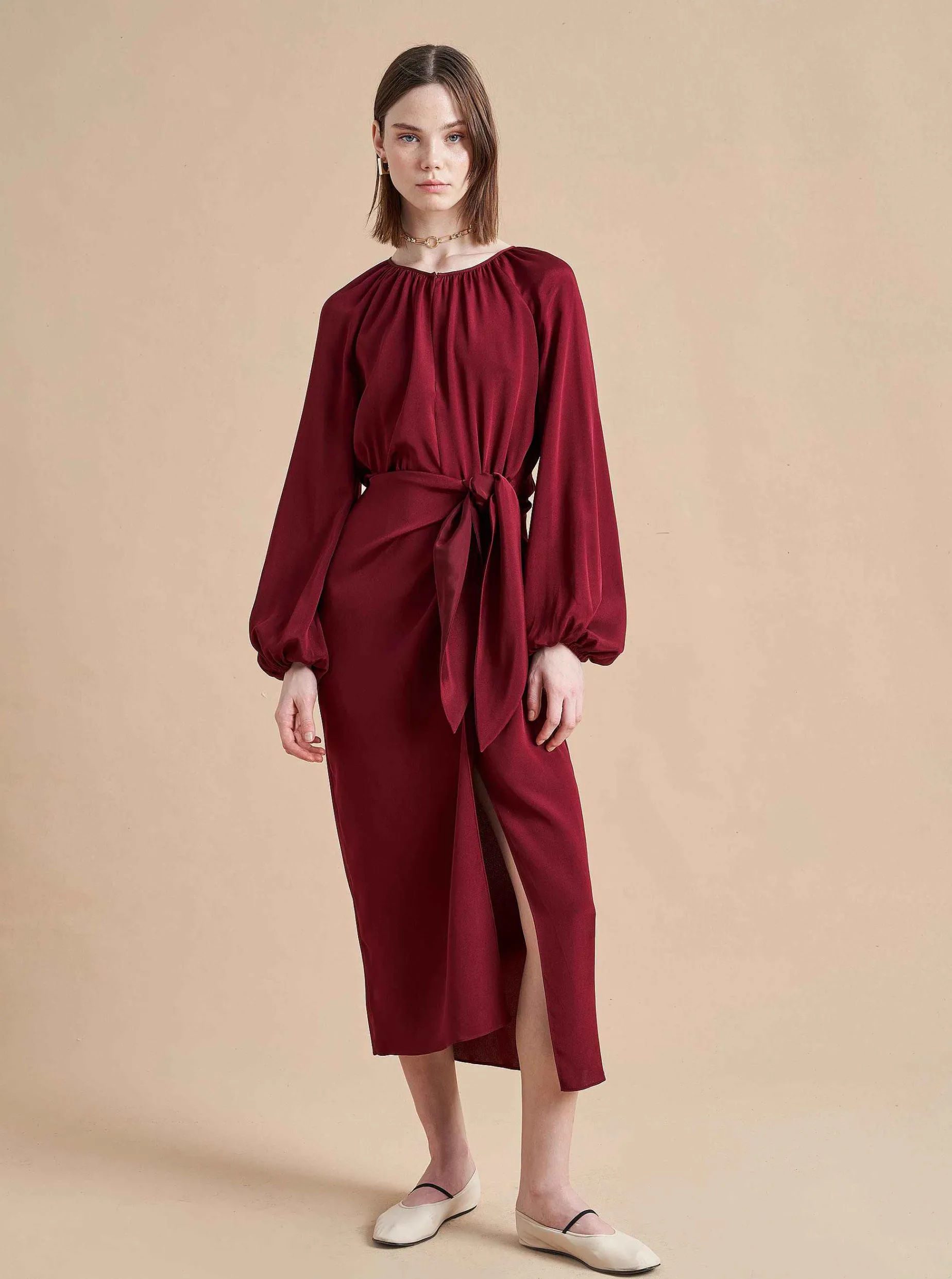 La Ligne Imogen Dress Burgundy Online