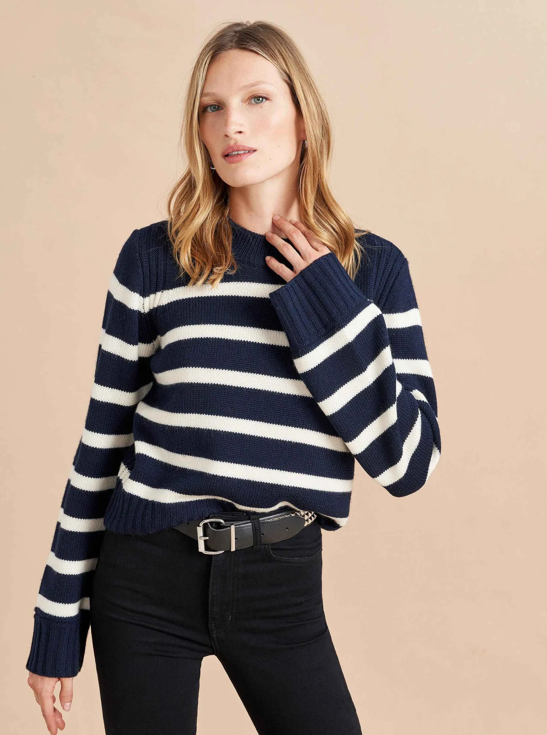 La Ligne Jack Sweater Navy/Cream Hot