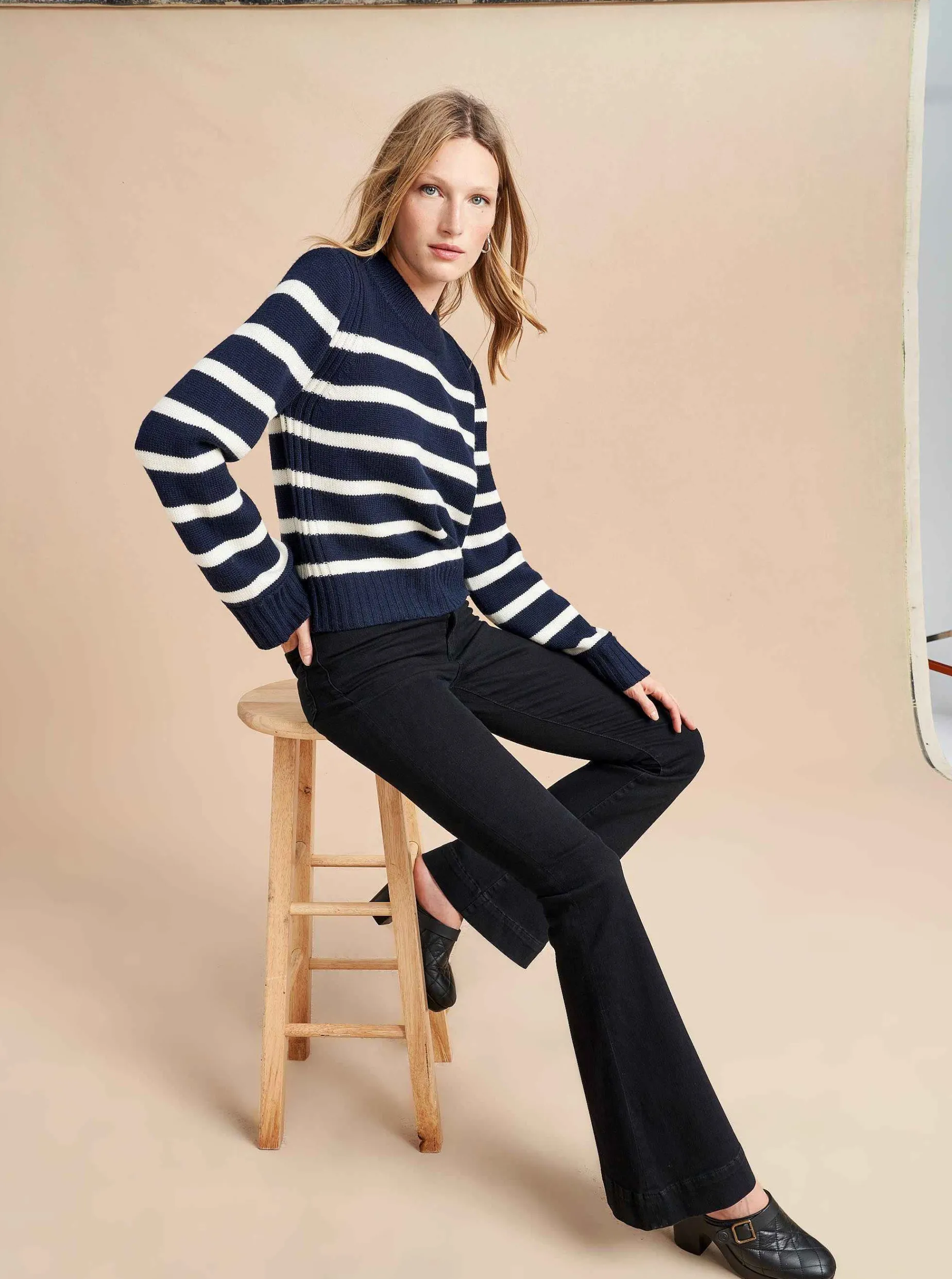 La Ligne Jack Sweater Navy/Cream Hot