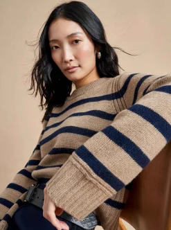 La Ligne Jack Sweater Camel/Navy New