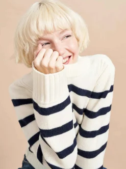La Ligne Jack Sweater Cream/Navy Discount
