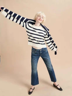 La Ligne Jack Sweater Cream/Navy Discount
