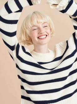 La Ligne Jack Sweater Cream/Navy Discount