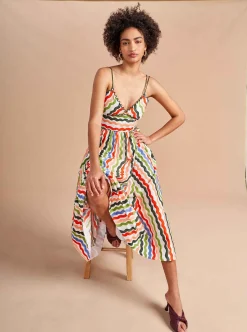 La Ligne Jamie Dress Squiggle/Stripe Best