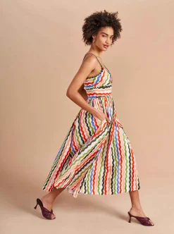 La Ligne Jamie Dress Squiggle/Stripe Best