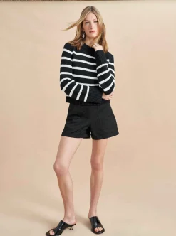 La Ligne Jill Sweater Black/Cream Cheap