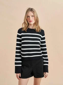La Ligne Jill Sweater Black/Cream Cheap