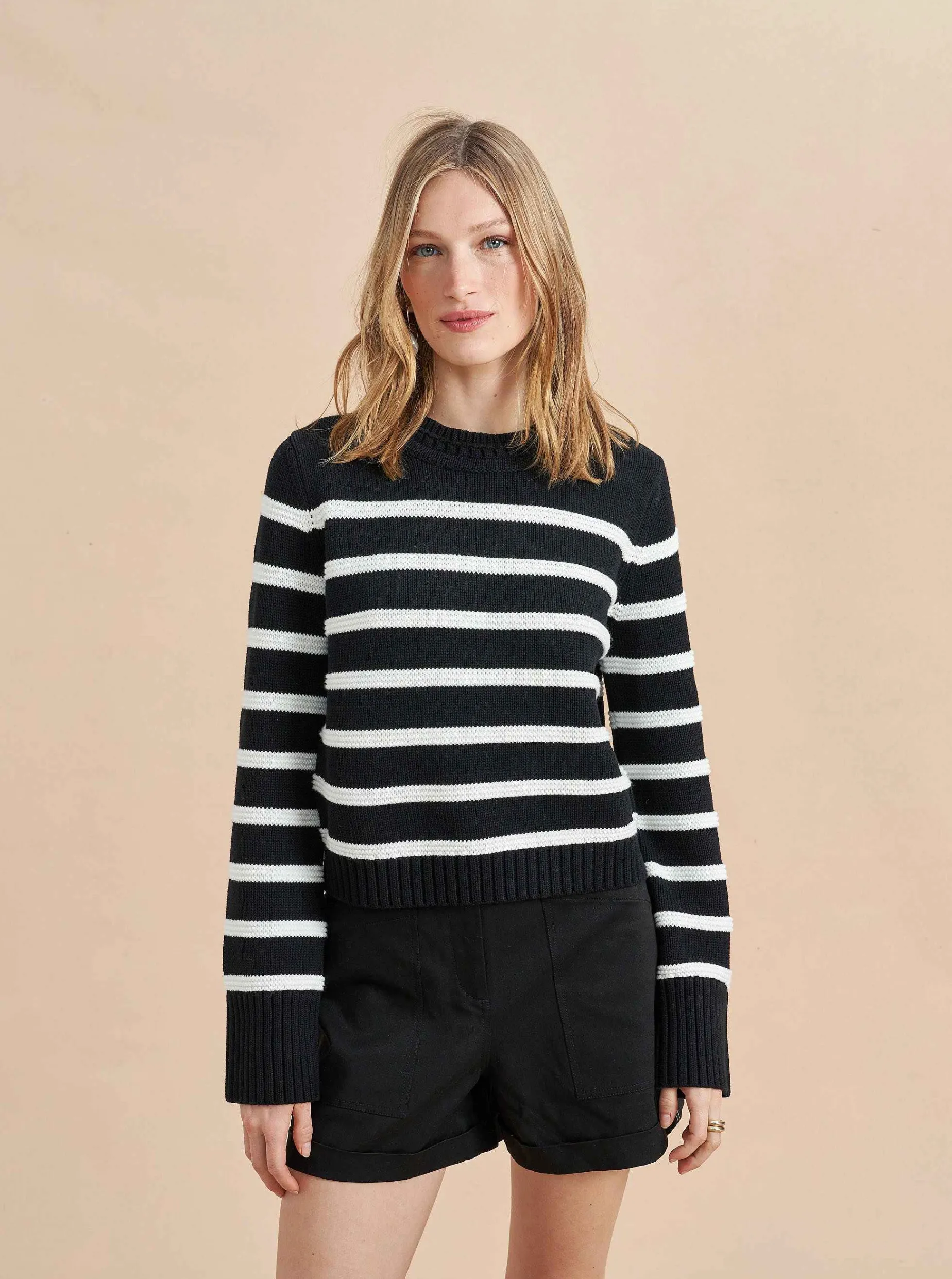 La Ligne Jill Sweater Black/Cream Cheap