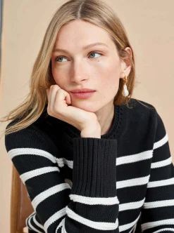 La Ligne Jill Sweater Black/Cream Cheap