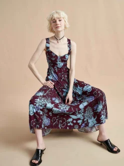 La Ligne Laura Lee Dress Burgundy Toile Shop