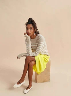 La Ligne Lean Lines Sweater Tan/Cream New